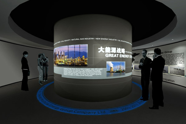 合肥能源公司展廳設計_柱子設計-合肥企業展廳展館設計-合肥成果展廳設計-合肥展廳設計公司