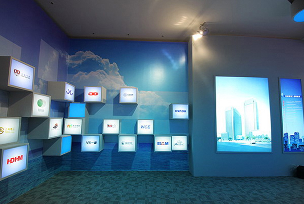 合肥科技公司展廳伙伴墻設計-合肥企業展廳展館設計-合肥企業成果展廳設計-合肥產品展廳設計